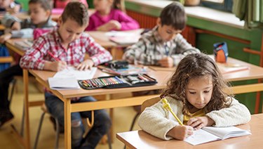 Children in classroom.